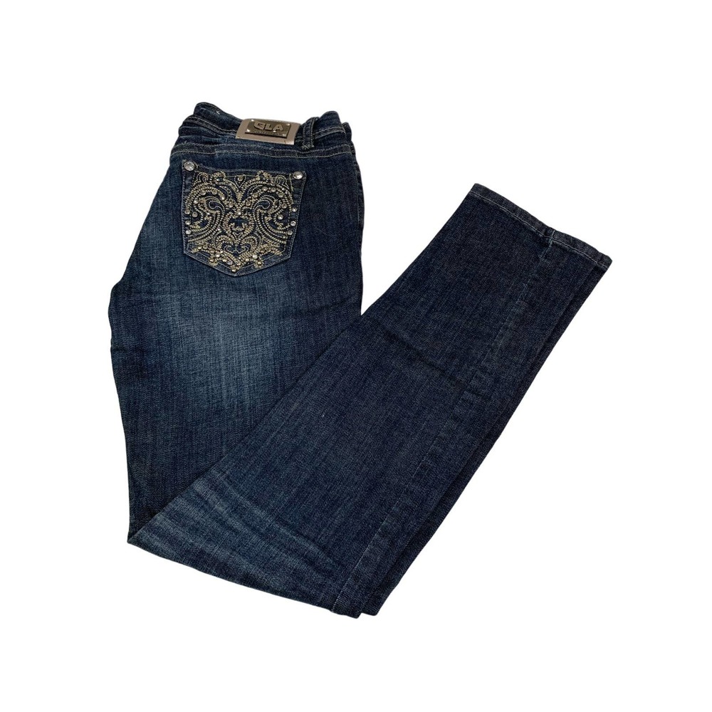 Womens Grace in LA Embellished Denim Jeans Size 11   (M19)‎
